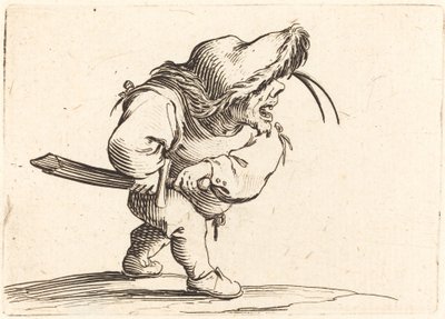 Mann som forbereder seg på å trekke sverdet sitt, ca. 1622. av Jacques Callot