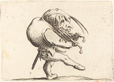Mann som skraper en grill av Jacques Callot