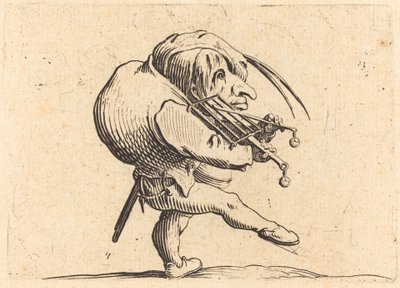 Mann som skraper en grill, ca. 1622. av Jacques Callot