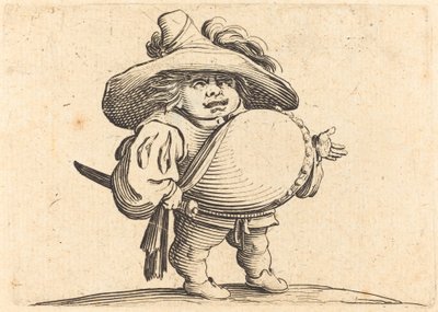 Mann med stor mage av Jacques Callot