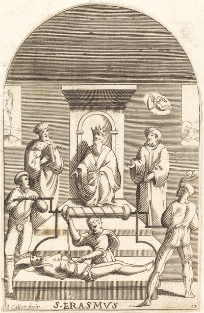 Martyrium av Saint Erasmus, 16081611. av Jacques Callot