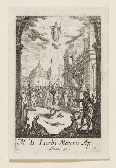 Martyriet til den hellige Jakob den eldre (M. B. Jacobi Maioris) av Jacques Callot