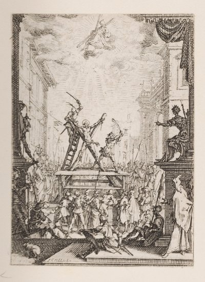 Martyrium of St. Andrew, no. 5 fra Apostlenes martyrium av Jacques Callot