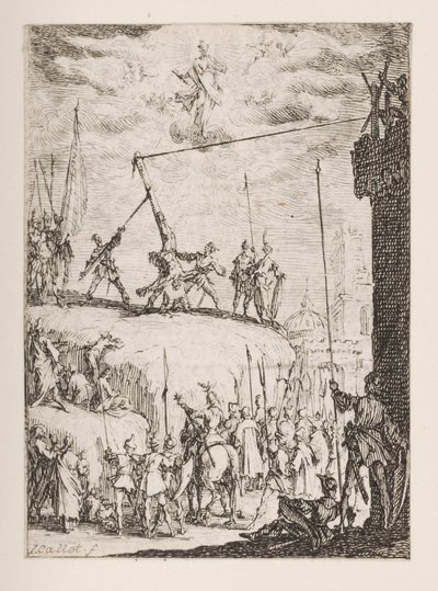 St. Peters martyrium, nr. 4 fra Apostlenes martyrium av Jacques Callot