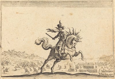 Militærsjef til hest, ca. 1622. av Jacques Callot