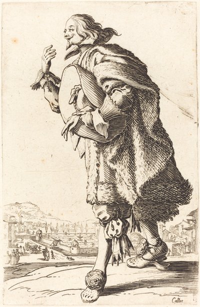 Edelmann med filthatt, bukking av Jacques Callot
