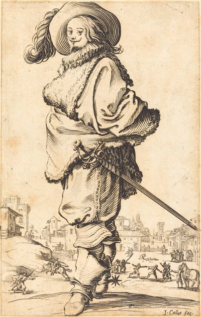 Edelmann med pelsplastron av Jacques Callot