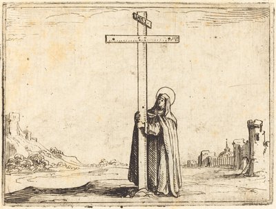 Nonne som omfavner det hellige kors av Jacques Callot