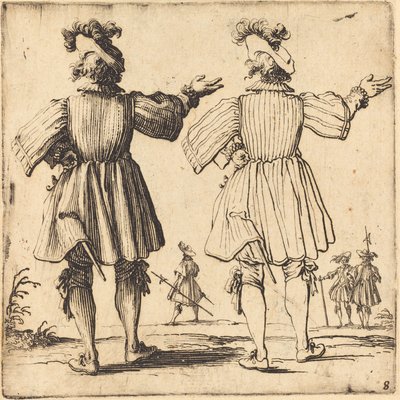 Offiser med Plume, sett bakfra av Jacques Callot