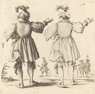 Offiser med Plume, sett bakfra av Jacques Callot