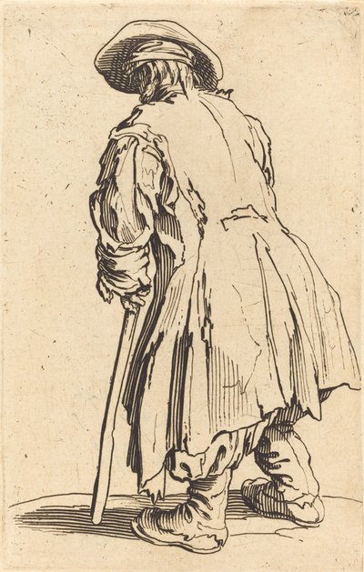 Gammel tigger med én krykke, ca. 1622 av Jacques Callot