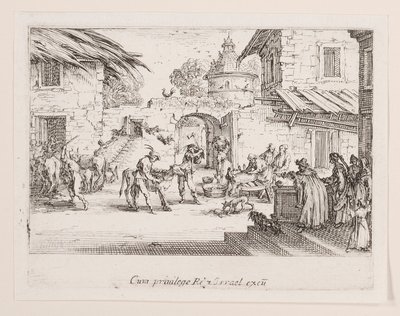 On tue le veau gras (Den store kalven blir drept), fra serien La vie de l av Jacques Callot