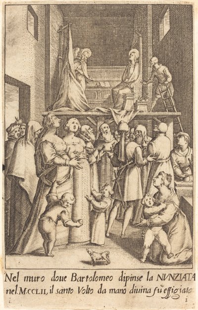 Maleri av kunngjøringen av Jacques Callot