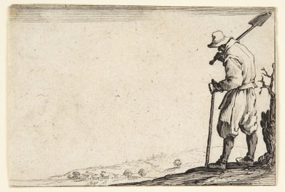 Bonde med en spade på skulderen av Jacques Callot