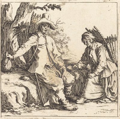 Bondepar i ro av Jacques Callot