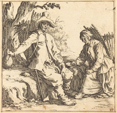 Bondepar i hvile, ca. 1621. av Jacques Callot