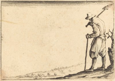 Bonde med spade på skulderen av Jacques Callot