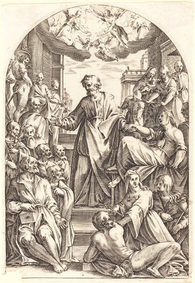 Peter Raising Tabitha, 16081611. av Jacques Callot