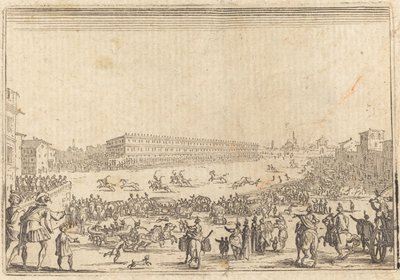 Piazza ved Porta al Prato av Jacques Callot