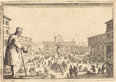 Piazza SS. Annunziata, Firenze av Jacques Callot