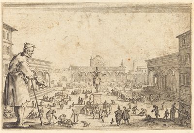 Piazza SS. Annunziata, Firenze av Jacques Callot