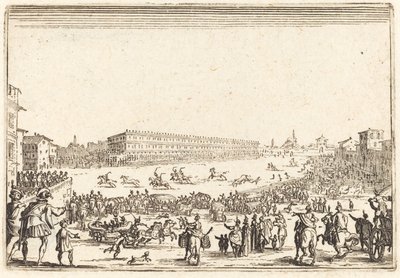 Piazza Santa Croce, Firenze, ca. 1622. av Jacques Callot