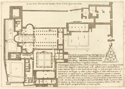 Plan for Den hellige fødselskirke av Jacques Callot
