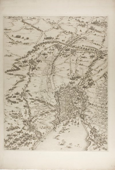 Plate to fra The Siege of La Rochelle av Jacques Callot
