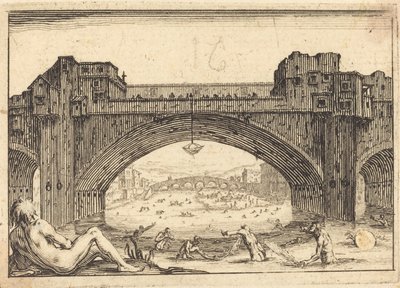 Ponte Vecchio, Firenze av Jacques Callot