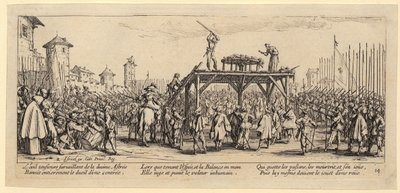Hjul, plansje 14 fra serien «Krigens elendighet» av Jacques Callot