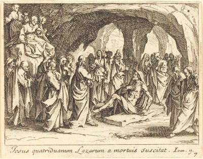 Oppdragelse av Lasarus av Jacques Callot