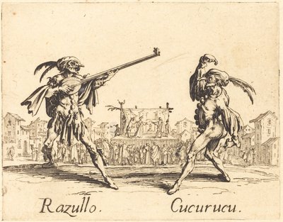 Razullo og Cucurucu, ca. 1622. av Jacques Callot