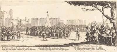 Rekruttering av tropper, ca. 1633. av Jacques Callot