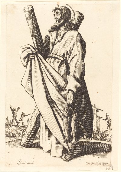 Saint Andrew, utgitt 1631. av Jacques Callot