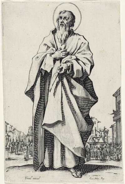 Saint Bartholomew fra The Large Apostles, 1631 av Jacques Callot