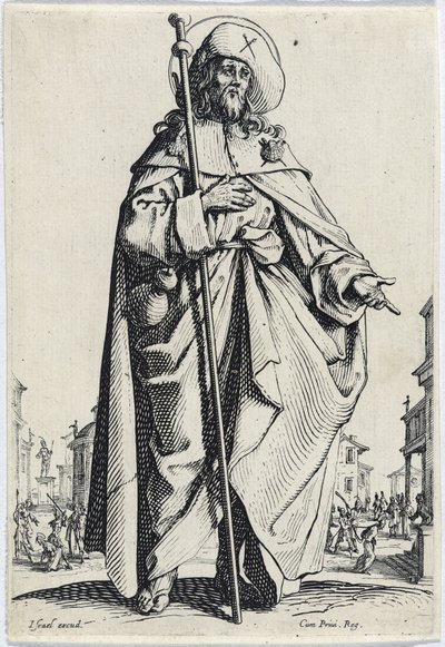 Saint James the Greater fra Les Grands Apôtres (De store apostlene), 1631 av Jacques Callot