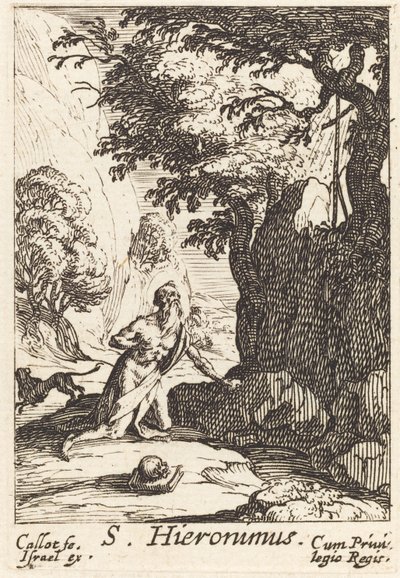 Den hellige Jerome av Jacques Callot