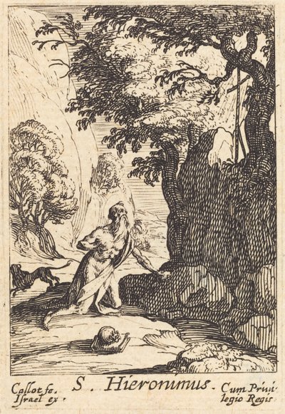 Den hellige Jerome av Jacques Callot