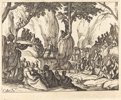 Johannes forkynner i ørkenen. av Jacques Callot