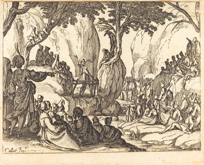 Johannes forkynner i ørkenen av Jacques Callot