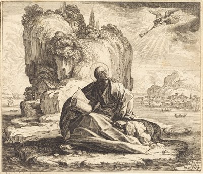 Sankt Johannes på øya Patmos av Jacques Callot
