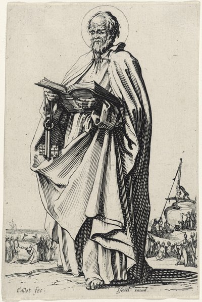 Sankt Peter fra De store apostlene, 1631 av Jacques Callot