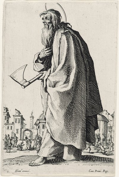 Saint Thaddeus eller Saint Judas fra Les Grands Apôtres (De store apostlene), 1631 av Jacques Callot