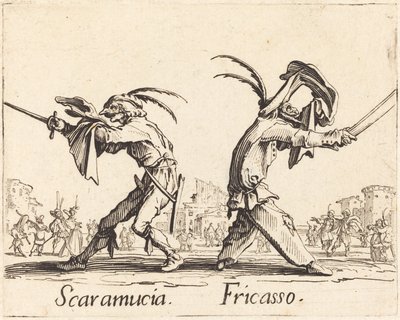 Scaramucia og Fricasso av Jacques Callot