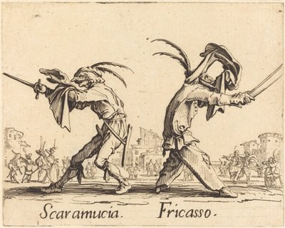 Scaramucia og Fricasso av Jacques Callot