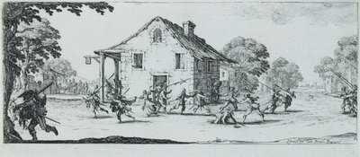 Scene for plyndring, 1633 av Jacques Callot