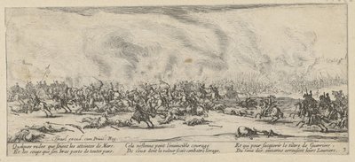 Slag, blad 3 fra serien «Krigens redsler» av Jacques Callot