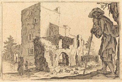 Hyrde og ruiner av Jacques Callot