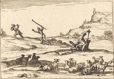 Hyrder som forsvarer flokkene sine av Jacques Callot