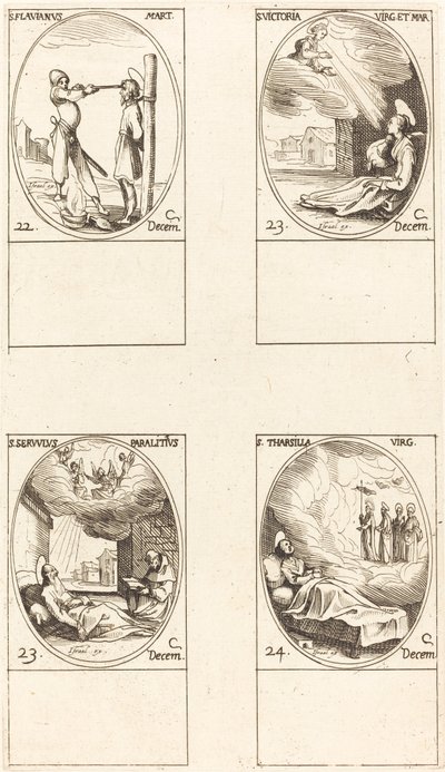 St. Flavisk; St. Seier; St. Tjener; St. Tharsilla av Jacques Callot